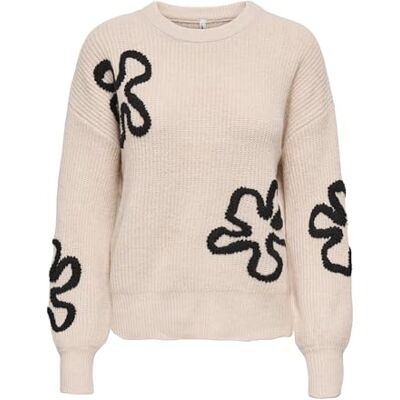 ONLY Onldaisy Ls Stitch O-hals KNT, Pimpsten, XS ONLY Onldaisy Ls Stitch O-hals KNT, Pimpsten, XS