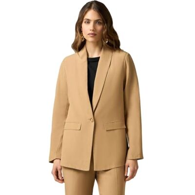 Oltre : Blazer av linneblandning vår sommar 24, Beige, 42 Oltre : Blazer av linneblandning vår sommar 24, Beige, 42