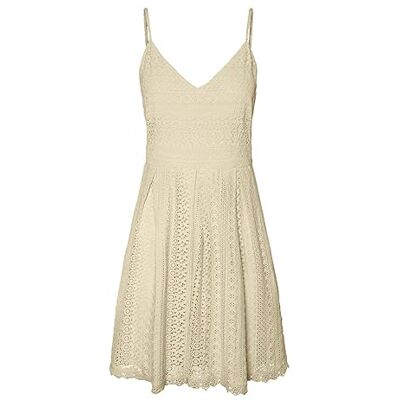 VERO MODA VMHONEY LACE Pleated Single Dress WVN klänning, sandskal, XL, Sandskal, XL VERO MODA VMHONEY LACE Pleated Single Dress WVN klänning, sandskal, XL, Sandskal, XL