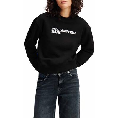 KARL LAGERFELD JEANS , Dam, Essential Logo Sweat, Regular Fit, Vit, L KARL LAGERFELD JEANS , Dam, Essential Logo Sweat, Regular Fit, Vit, L