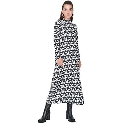 Trendyol Kvinnors design Maxi Skater Hood Knit Klänning Dam, svart, XL Trendyol Kvinnors design Maxi Skater Hood Knit Klänning Dam, svart, XL