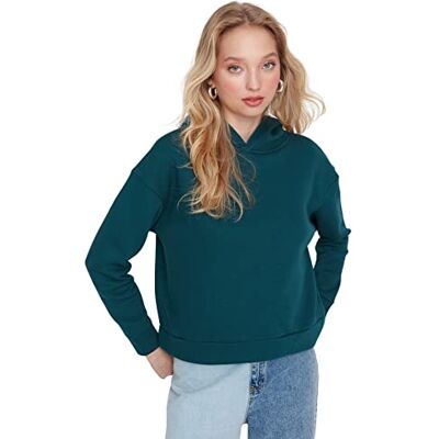Trendyol Damhuva vanlig vanlig sweatshirt, blågrön, L, Blågrön Trendyol Damhuva vanlig vanlig sweatshirt, blågrön, L, Blågrön