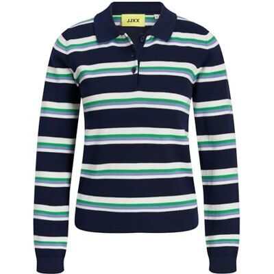 JJXX JACK & JONES Jxlilliana Ls Polo Neck Knit, Sjöfartsblå, L JJXX JACK & JONES Jxlilliana Ls Polo Neck Knit, Sjöfartsblå, L