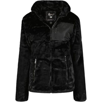 Geographical Norway Dorothee Dam varm fleece med dragkedja för dam höst vinter vår varma damjacka lång ärm mjuk päls komfort utomhus (svart L), svart, L Geographical Norway Dorothee Dam varm fleece med dragkedja för dam höst vinter vår varma damjacka lång ärm mjuk päls komfort utomhus (svart L), svart, L