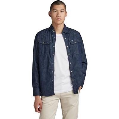 G-STAR RAW Herr unisex 3301 smal tröja, Blå (Rinsed D013-82), XS G-STAR RAW Herr unisex 3301 smal tröja, Blå (Rinsed D013-82), XS