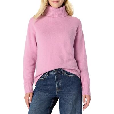 Amazon Essentials (Demi's Pick) damtröja med avslappnad passform i bomullsblandning med polokrage, Mauve, M Amazon Essentials (Demi's Pick) damtröja med avslappnad passform i bomullsblandning med polokrage, Mauve, M