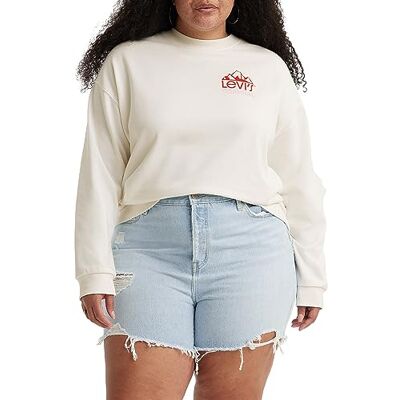 Levi's Plus Size Graphic Salinas Crew Sweatshirt dam, Mountain Top Gardenia, 2XL Levi's Plus Size Graphic Salinas Crew Sweatshirt dam, Mountain Top Gardenia, 2XL