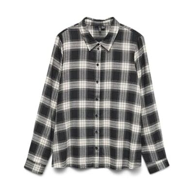 VERO MODA Vmlara Ls Shirt WVN Ga, svart, L VERO MODA Vmlara Ls Shirt WVN Ga, svart, L