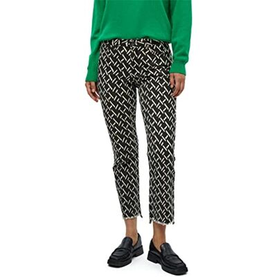 Peppercorn Dam Fione tryckt MW beskurna jeans, svart PR, 6, Svart Pr, 32 SE Peppercorn Dam Fione tryckt MW beskurna jeans, svart PR, 6, Svart Pr, 32 SE