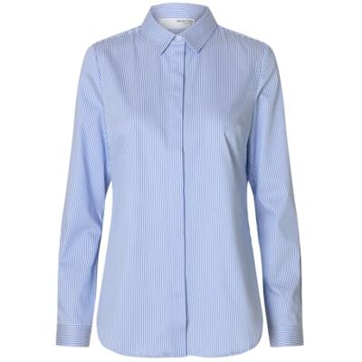 SELECTED FEMME Slfromie Ls randig fitted shirt Noos, Ljus vit, 36 SELECTED FEMME Slfromie Ls randig fitted shirt Noos, Ljus vit, 36