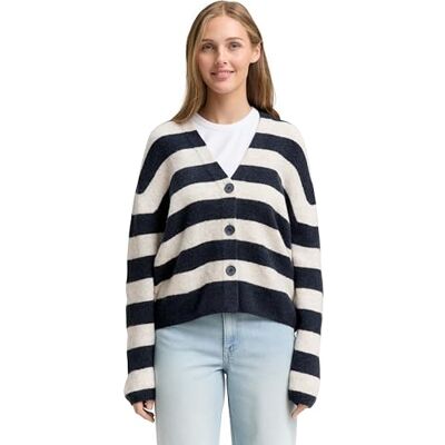 TOM TAILOR Denim dam 1048350 kofta, 38868-marinblå benvit rand, XXL, 38868 – marinblå benvit rand, XXL TOM TAILOR Denim dam 1048350 kofta, 38868-marinblå benvit rand, XXL, 38868 – marinblå benvit rand, XXL
