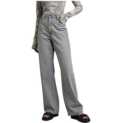 G-STAR RAW G-Star Dam Stray Ultra High Straight Bootcut Wmn jeans, Grå (Faded Grey Limestone D22068-d109-d126), 30W / 34L G-STAR RAW G-Star Dam Stray Ultra High Straight Bootcut Wmn jeans, Grå (Faded Grey Limestone D22068-d109-d126), 30W / 34L