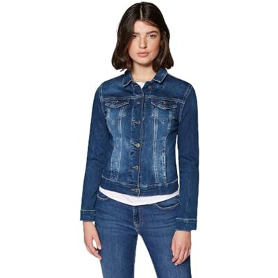 Mavi Daisy Denim jacka för kvinnor, Blå (mörk begagnad Uptown Sporty 22590), S Mavi Daisy Denim jacka för kvinnor, Blå (mörk begagnad Uptown Sporty 22590), S