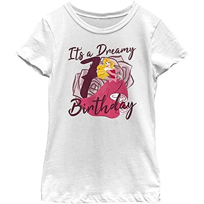 Disney flickor Aurora Seventh Birthday T-shirt, Vit, XL Disney flickor Aurora Seventh Birthday T-shirt, Vit, XL
