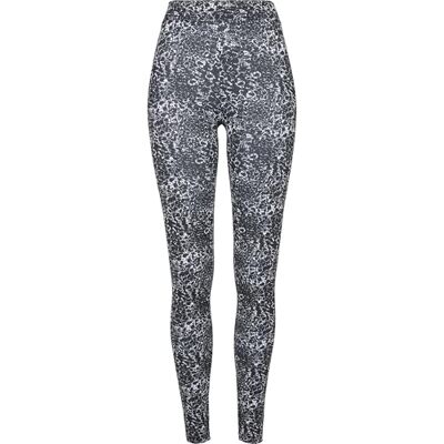 Urban Classics dam AOP leggings, svart/vit, M Smal Urban Classics dam AOP leggings, svart/vit, M Smal