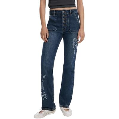Desigual Denim_, 5089 Denim Dirty Medium Wash, 34, Blå, 32 Desigual Denim_, 5089 Denim Dirty Medium Wash, 34, Blå, 32