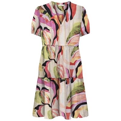 ONLY Onlnova Life Vis Thea Sleeve Dress AOP, kiwi, XS ONLY Onlnova Life Vis Thea Sleeve Dress AOP, kiwi, XS