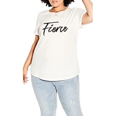 City Chic Feroz T-shirt Plus Size Skjorta Klä upp för kvinnor, Elfenben, 48 stor City Chic Feroz T-shirt Plus Size Skjorta Klä upp för kvinnor, Elfenben, 48 stor
