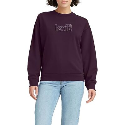 Levi's dam Tröja Graphic Standard Crew, Poster Logo Star Fill Forest Plum, XS Levi's dam Tröja Graphic Standard Crew, Poster Logo Star Fill Forest Plum, XS