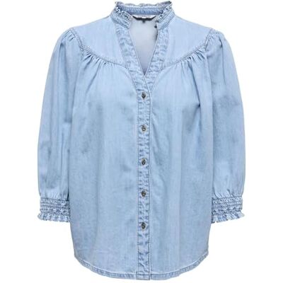 ONLY Onlraya 3/4 tröja DNM AKM Noos, Ljusblå denim, M ONLY Onlraya 3/4 tröja DNM AKM Noos, Ljusblå denim, M