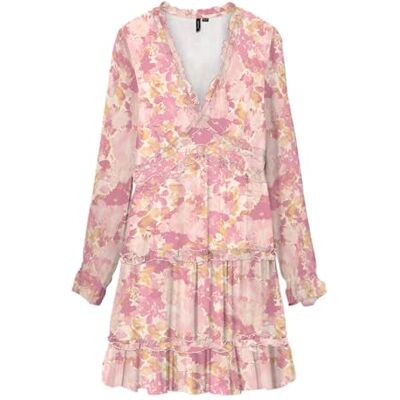 VERO MODA kvinnlig klänning VMSMILLA kort klänning, Kristallrosa, XS VERO MODA kvinnlig klänning VMSMILLA kort klänning, Kristallrosa, XS