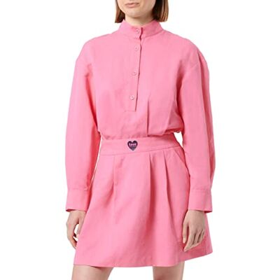 Love Moschino Långärmad kort klänning för kvinnor, fuchsia, 44, fuchsia, 44 Love Moschino Långärmad kort klänning för kvinnor, fuchsia, 44, fuchsia, 44