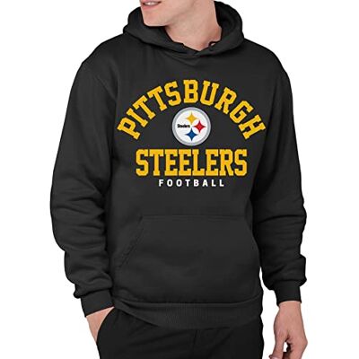 Junk Food Unisex NFL Classic Team Logo Hoodie Tröja med huva, Pittsburgh Stehler, svart, 3XL Junk Food Unisex NFL Classic Team Logo Hoodie Tröja med huva, Pittsburgh Stehler, svart, 3XL
