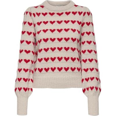 JDY sigrid Life L/S On Puff Pull KNT Noos, Cement, XXL JDY sigrid Life L/S On Puff Pull KNT Noos, Cement, XXL