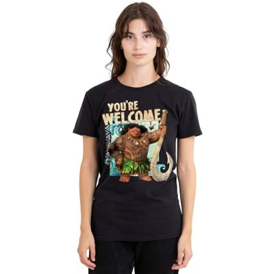 Disney dam Moana Maui You're Welcome Ladies T Shirt, Black T-tröja Disney dam Moana Maui You're Welcome Ladies T Shirt, Black T-tröja