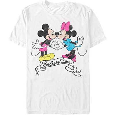 Disney Unisex Musse Classic-Endless Love Organic kortärmad T-shirt, Vit, XXL Disney Unisex Musse Classic-Endless Love Organic kortärmad T-shirt, Vit, XXL