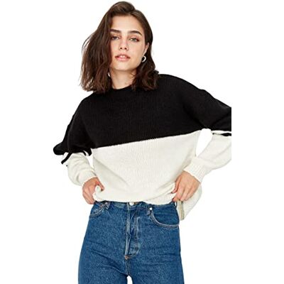Trendyol Dam TWOAW23KZ01140/Siyah sweatshirt, svart, M, Svart Trendyol Dam TWOAW23KZ01140/Siyah sweatshirt, svart, M, Svart