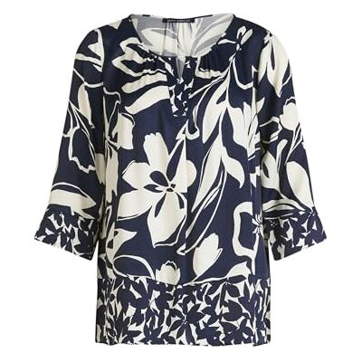 Betty Barclay damblus, Mörkblå/grädde, 44 Betty Barclay damblus, Mörkblå/grädde, 44