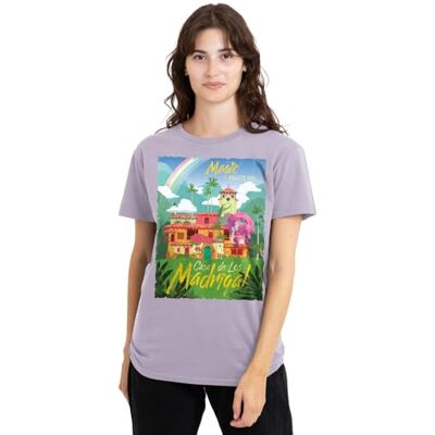 Disney Encanto Magic Awaits You...Casa de Los Madrigal affisch dam t-shirt, lavendel, XX-Large, Lavendel, XXL Disney Encanto Magic Awaits You...Casa de Los Madrigal affisch dam t-shirt, lavendel, XX-Large, Lavendel, XXL