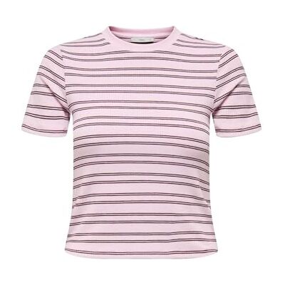 ONLY Dam Onllupe S/S Stripe Tee JRS topp med rund hals och korta ärmar och smal passform för din vårgarderob, rosa dam, XXL ONLY Dam Onllupe S/S Stripe Tee JRS topp med rund hals och korta ärmar och smal passform för din vårgarderob, rosa dam, XXL