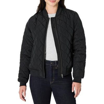 Amazon Essentials Dam Regular-Fit vadderad bomberjacka, Svart, XXL Amazon Essentials Dam Regular-Fit vadderad bomberjacka, Svart, XXL