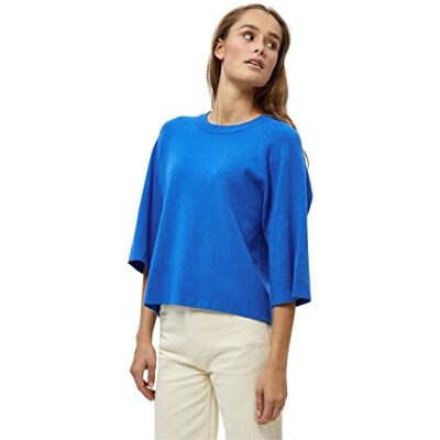 Minus Dam Venda stickad 3/4 ärm pullover 1, havsblå, S, havsblå, S Minus Dam Venda stickad 3/4 ärm pullover 1, havsblå, S, havsblå, S
