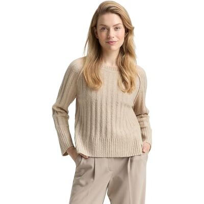 TOM TAILOR damtröja, 36844 – Sandsten beige melerad, 3XL TOM TAILOR damtröja, 36844 – Sandsten beige melerad, 3XL