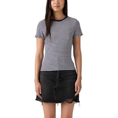 Levi's Essential Hm Ss Tee Mila Stripe Peacoat Levi's Essential Hm Ss Tee Mila Stripe Peacoat