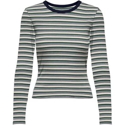 ONLY Onleasy L/S O-hals randig topp JRS, Pineneedle, L ONLY Onleasy L/S O-hals randig topp JRS, Pineneedle, L