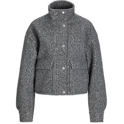 JJXX dam Jxastrid curly jacka OTW bomberjacka, Grå melange, L JJXX dam Jxastrid curly jacka OTW bomberjacka, Grå melange, L