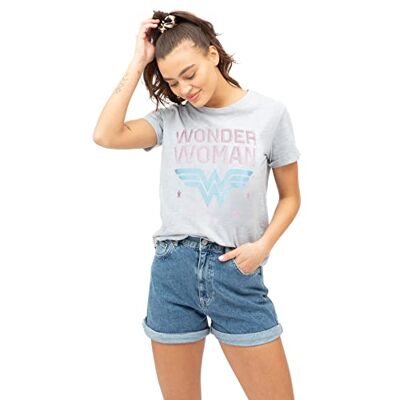 DC Comics kvinnors Wonder kvinna stjärnor t-shirt DC Comics kvinnors Wonder kvinna stjärnor t-shirt