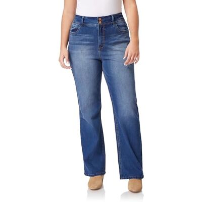 WallFlower Damer plus storlek Instastretch Luscious Curvy Bootcut jeans, Pia, 44/L WallFlower Damer plus storlek Instastretch Luscious Curvy Bootcut jeans, Pia, 44/L