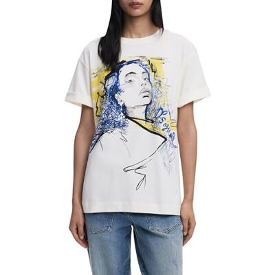 Desigual TS_Portrait, 1000 vit, XS, Vit, XS Desigual TS_Portrait, 1000 vit, XS, Vit, XS