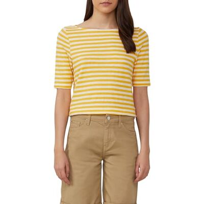 s.Oliver Randig T-shirt i slim fit med flamma garnstruktur, citron, 44 s.Oliver Randig T-shirt i slim fit med flamma garnstruktur, citron, 44