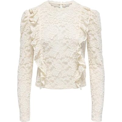 ONLY Onllamir L/S spets topp JRS, Björk, M ONLY Onllamir L/S spets topp JRS, Björk, M