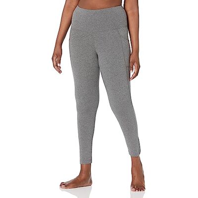 Jockey dam bomull stretch basic 7/8 leggings med sidoficka, Träkol, S Jockey dam bomull stretch basic 7/8 leggings med sidoficka, Träkol, S