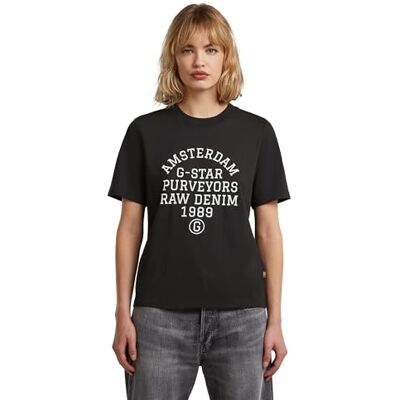 G-STAR RAW G-STAR text gr t wmn, Svart (Dk Black D27104-336-6484), XS G-STAR RAW G-STAR text gr t wmn, Svart (Dk Black D27104-336-6484), XS