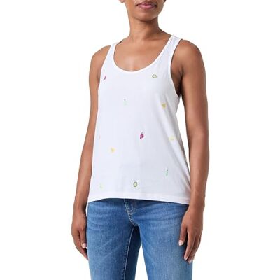 ONLY Onlhenny Life Reg S/L Tank Top Box JRS, Vit, S ONLY Onlhenny Life Reg S/L Tank Top Box JRS, Vit, S
