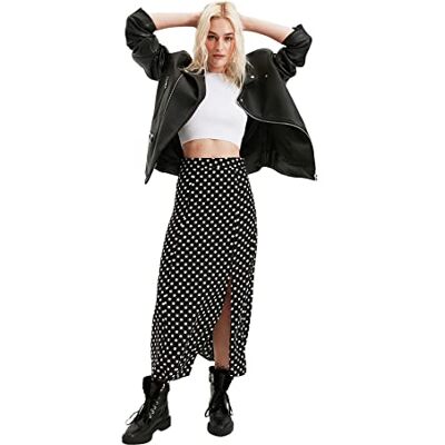 Trendyol Women's Black Polka dot kjol, 32 Trendyol Women's Black Polka dot kjol, 32