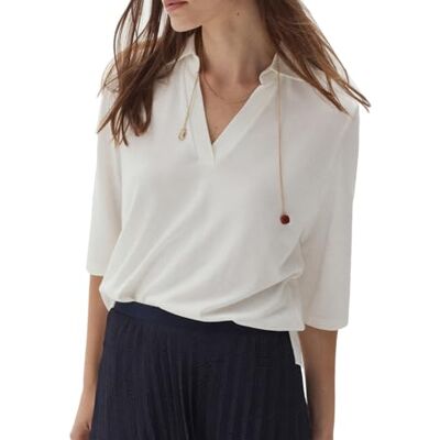 Caroll Dam T-shirt-TJ025-ELISA/IVOIRE-XL, Beige färg, XL Caroll Dam T-shirt-TJ025-ELISA/IVOIRE-XL, Beige färg, XL